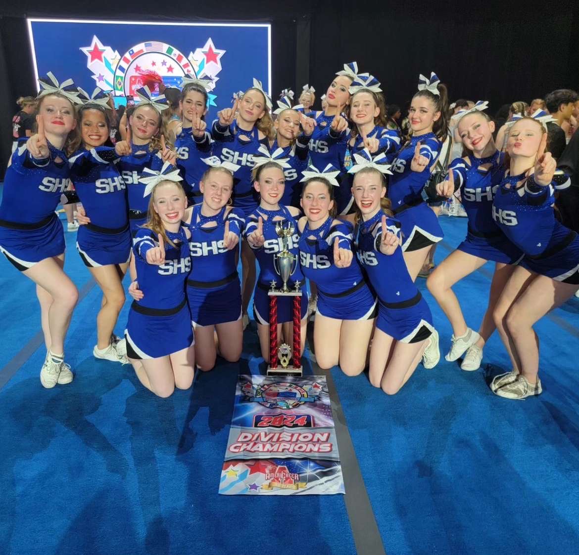 The SHS Cheer Team won gold at a national competition in Orlando, Florida