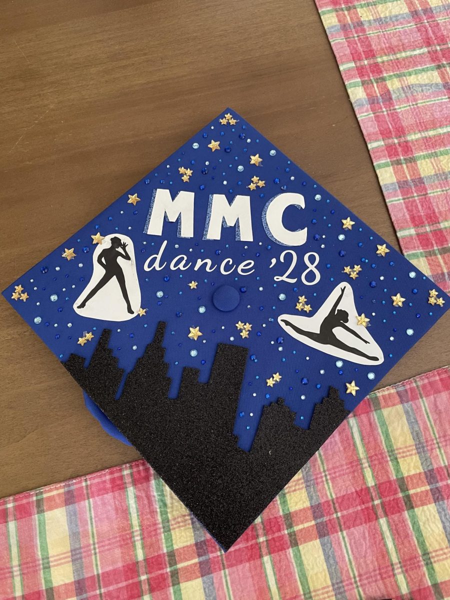 Ava Dukhon decorated her cap to reflect her dance major at Marymount Manhattan College