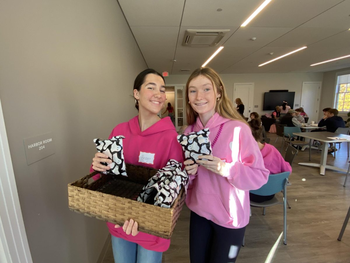 SHS seniors Bridget Norris and Patricia Gibbons prepared Halloween treats for Scituate senior citizens during CCC Day on October 23rd