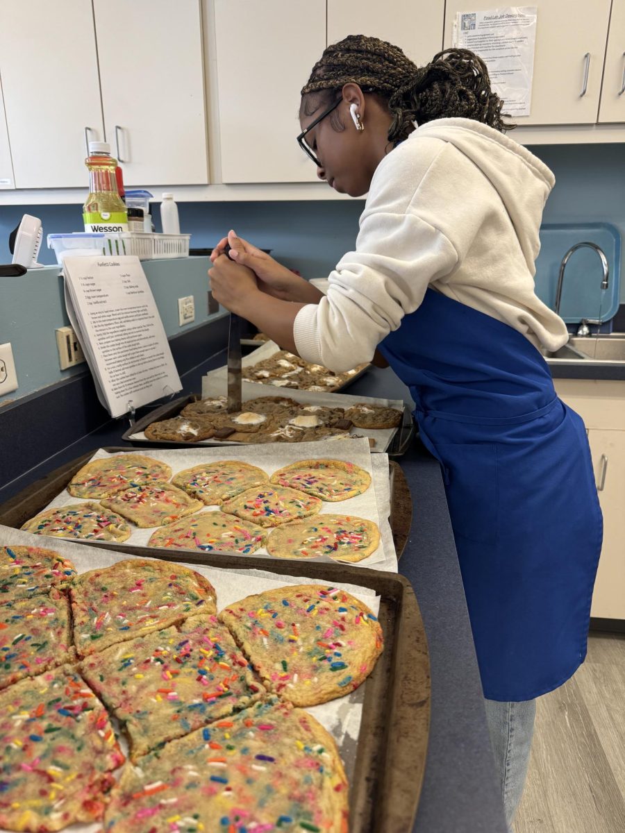 Students decorated cookies for this year's cookie swap  