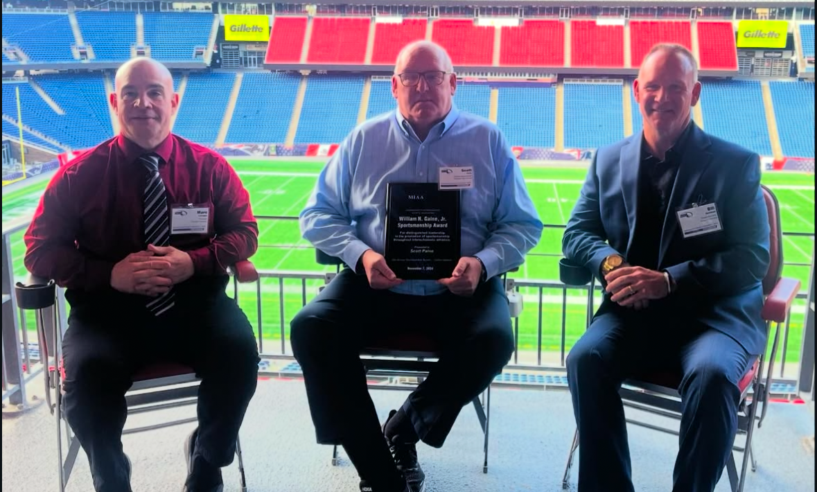 Pictured from left to right: SHS Principal Marc Loranger, Athletic Director Scott Paine, and Superintendent Bill Burkhead